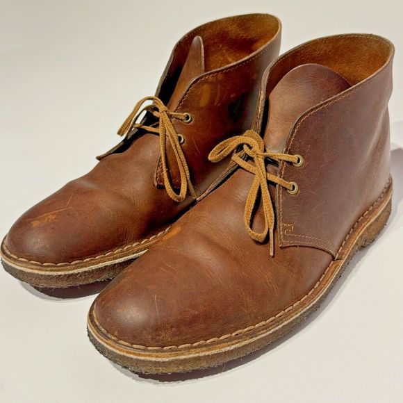 Clarks Originals Desert Boot Chukka Brown Leather Crepe Soles Men’s Size 9M main image 15